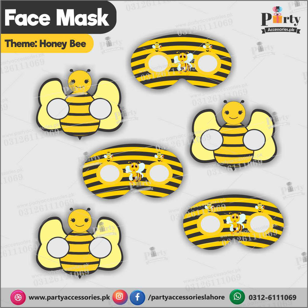 Honey bee theme face masks