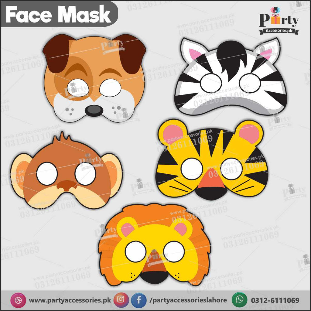 Jungle safari theme face masks