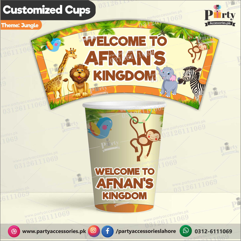 Customized disposable Paper CUPS Jungle safari theme party
