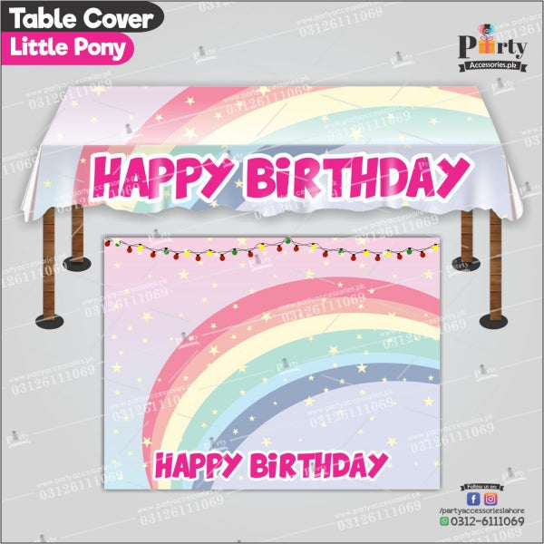 Customized Little Pony Theme Birthday table top sheet