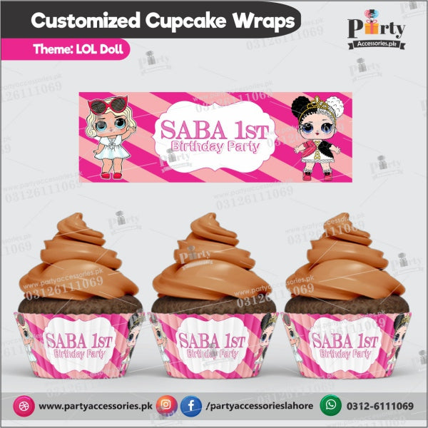 Customized LOL Doll theme Cupcake wraps