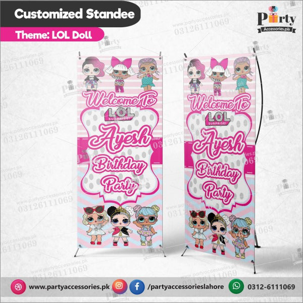 Customized Welcome Standee for LOL doll theme party