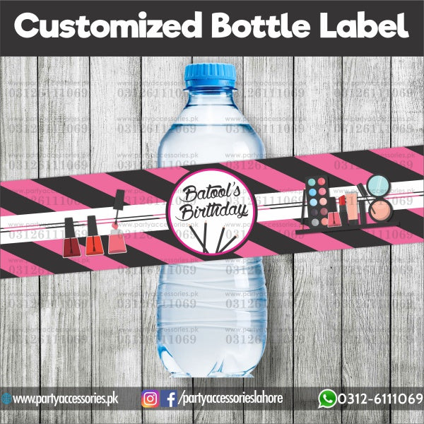 Make up theme Customized Bottle Label wraps