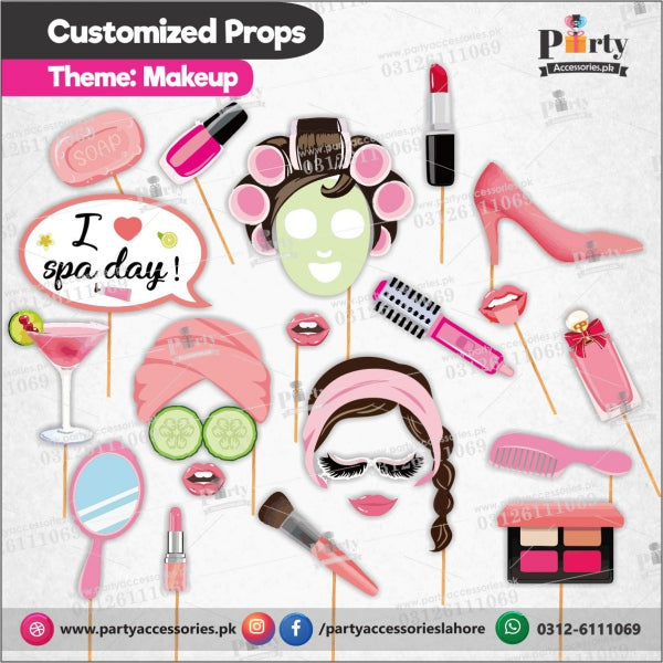 Customized props set for Make up theme birthday party