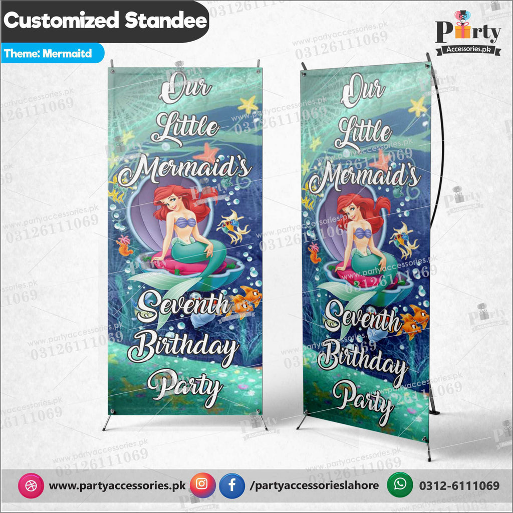 Customized Welcome Standee for Mermaid theme party
