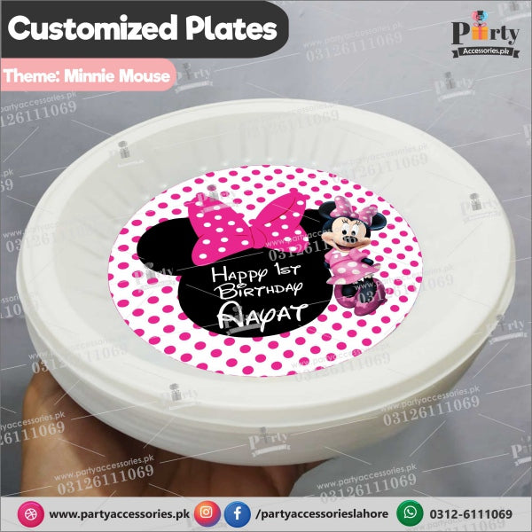 Customized disposable Paper Plates in Minnie Mouse theme party