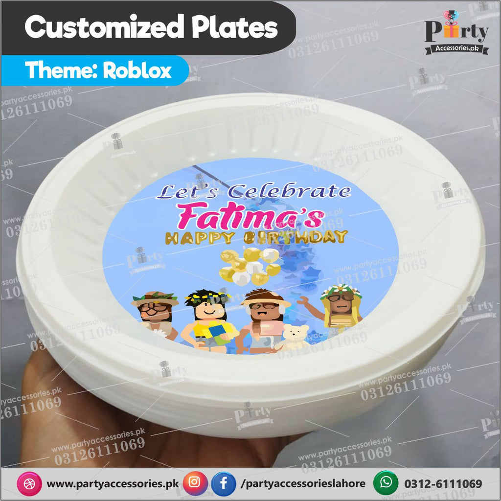 Customized disposable Paper Plates for Roblox theme party