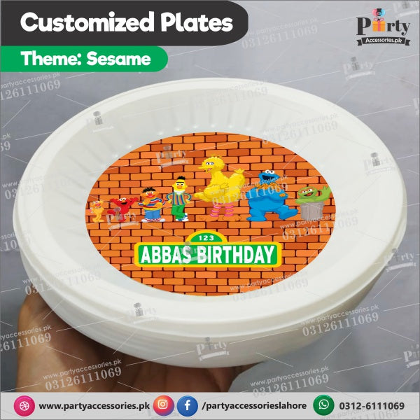 Customized disposable Paper Plates for Sesame Street theme party
