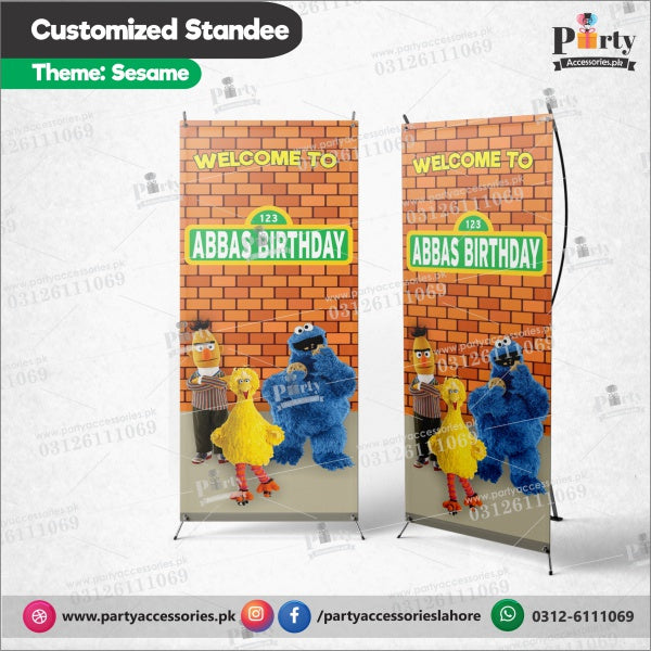 Customized Sesame Street theme Welcome Standee for birthday Parties