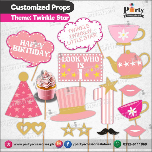 Customized props set for Twinkle Twinkle theme birthday party