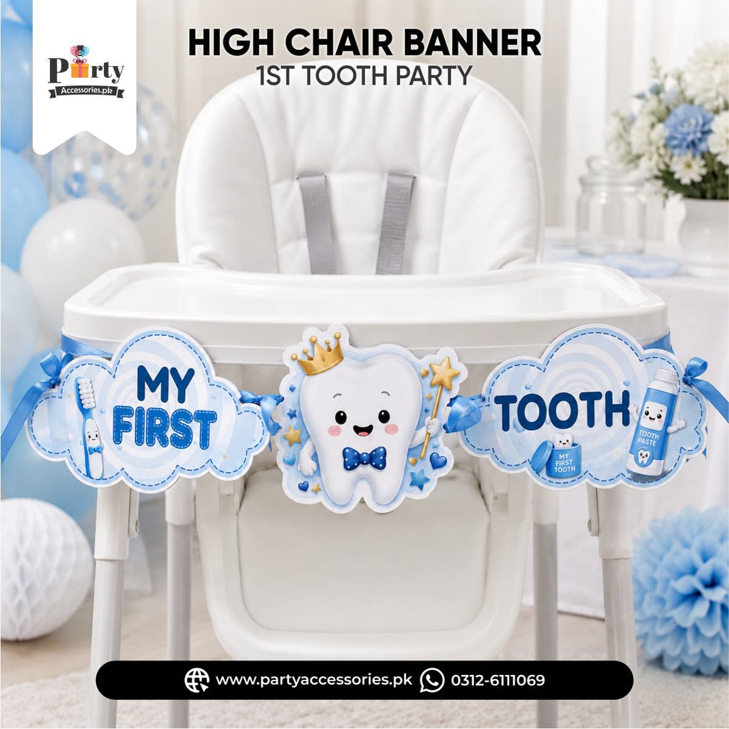 My First Tooth Baby Chair Decoration Banner