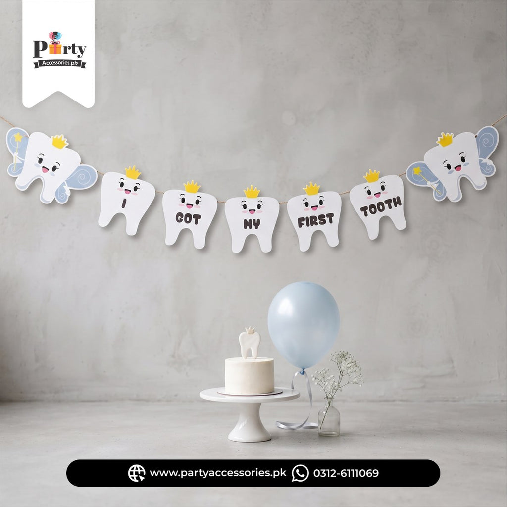 i got my first tooth banner 1st tooth celebration ideas