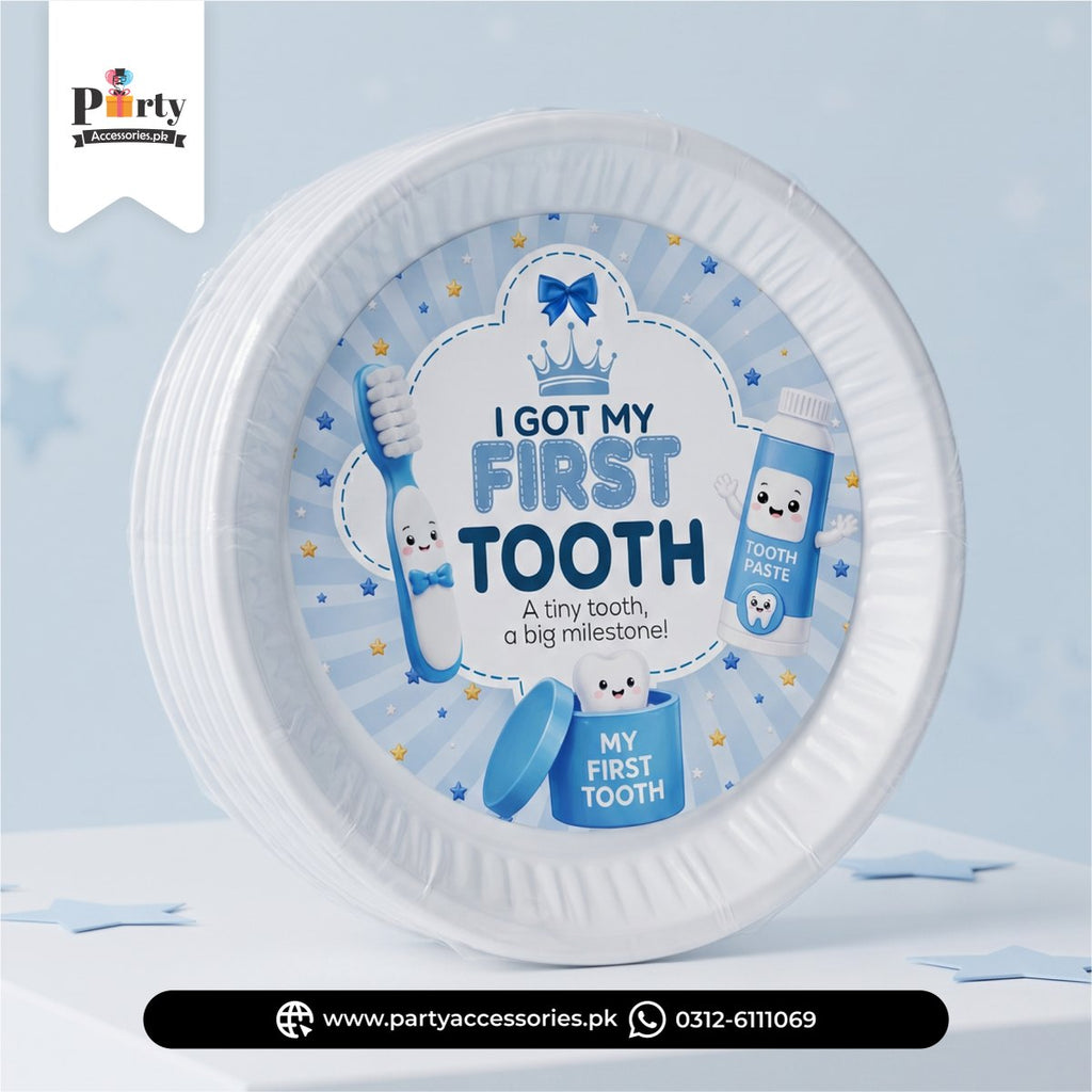 First tooth disposable plates