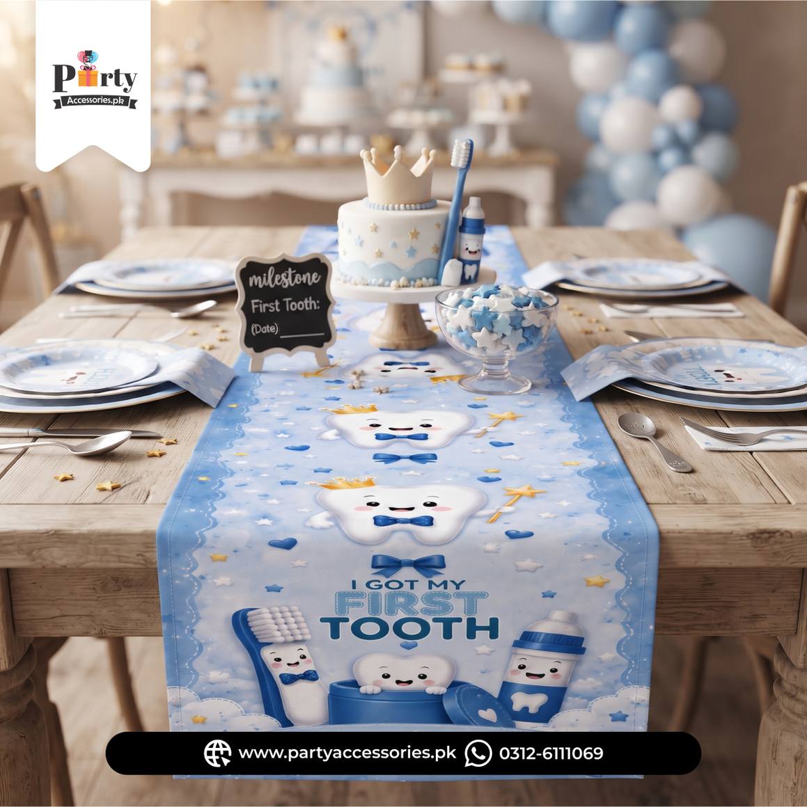 First Tooth Theme Table decoration Table runner