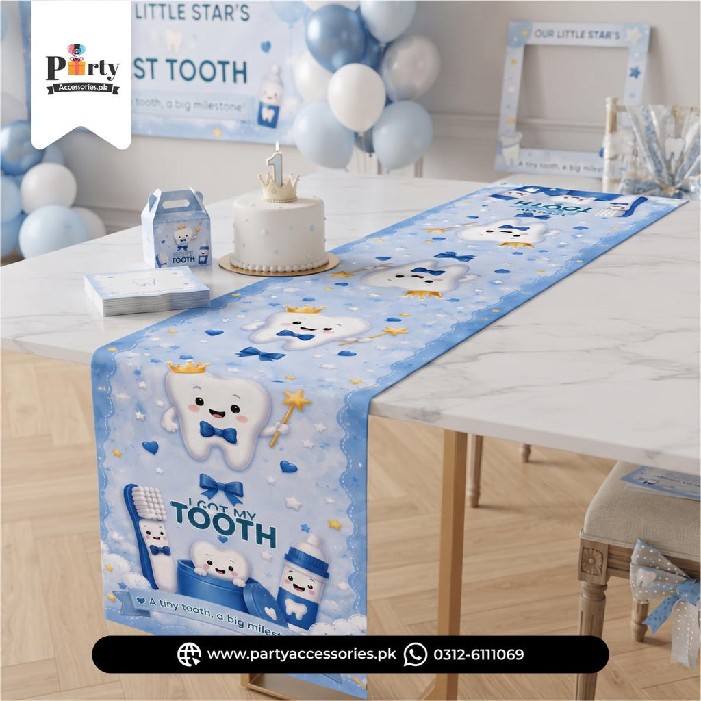 First Tooth Party Decoration Table Runner