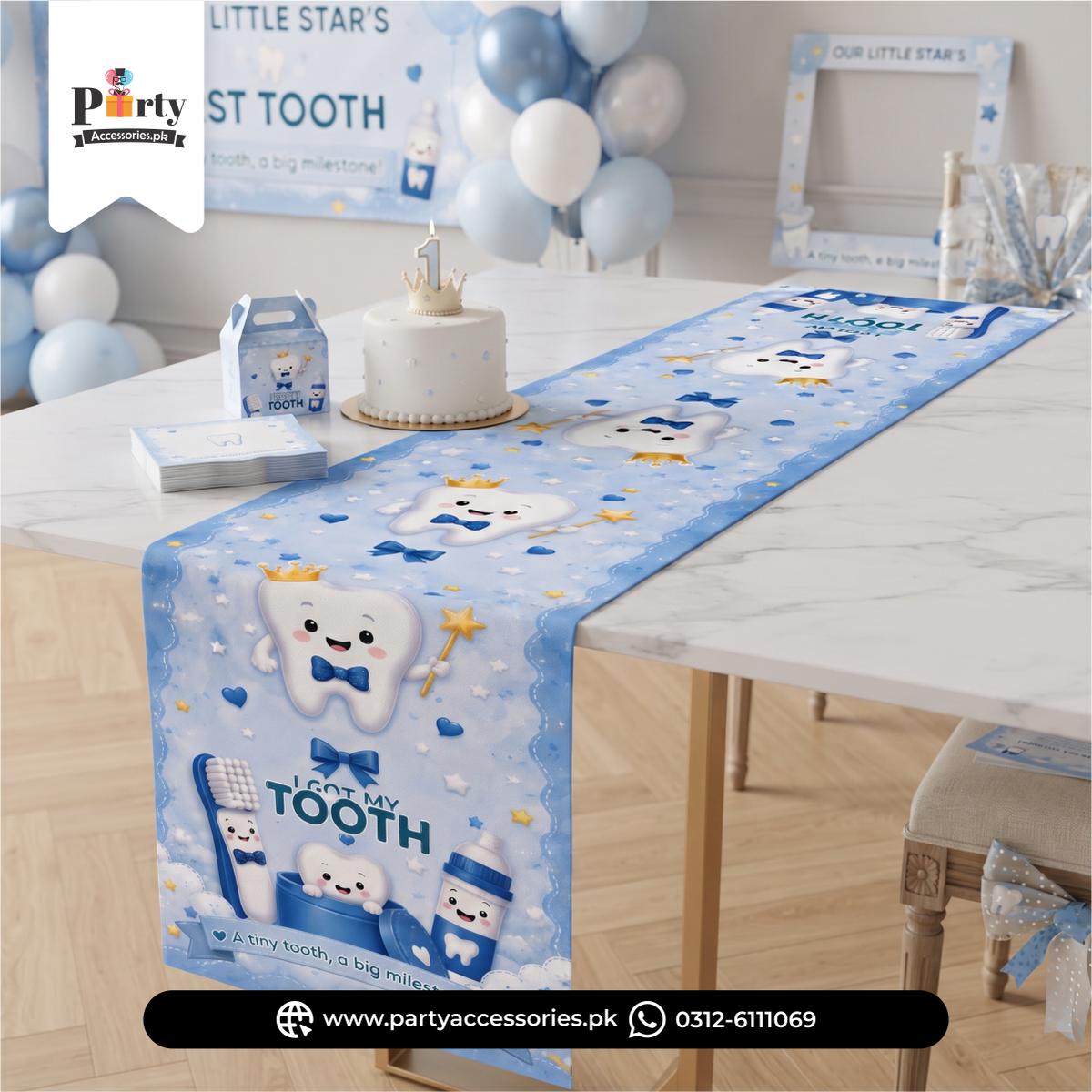 First Tooth Party Decoration Table Runner