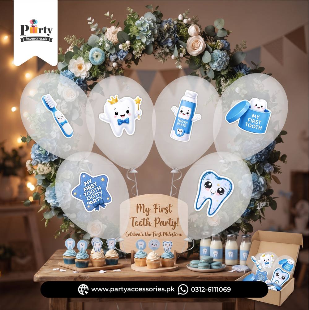 First Tooth Party Decoration Balloons