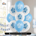1st Tooth Party Printed Latex Balloons – Tropical Theme Decorations 