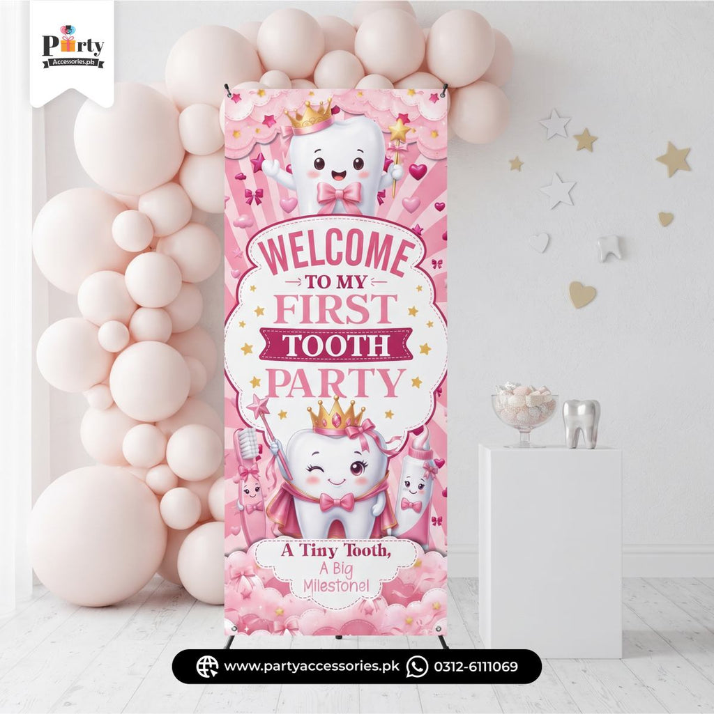 first tooth party welcome standee