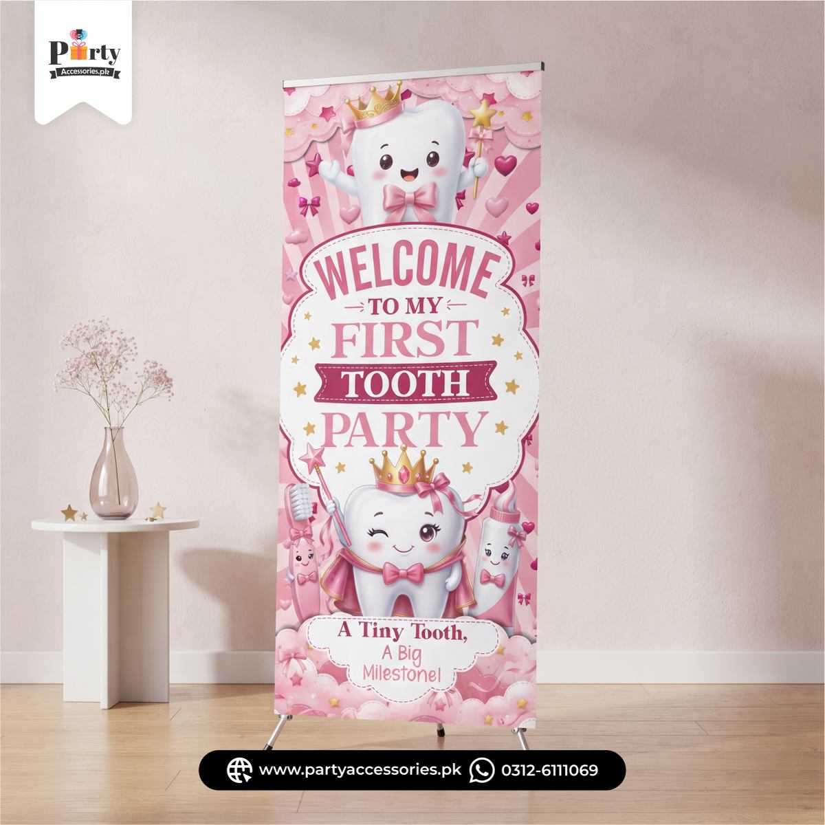 first tooth party welcome standee