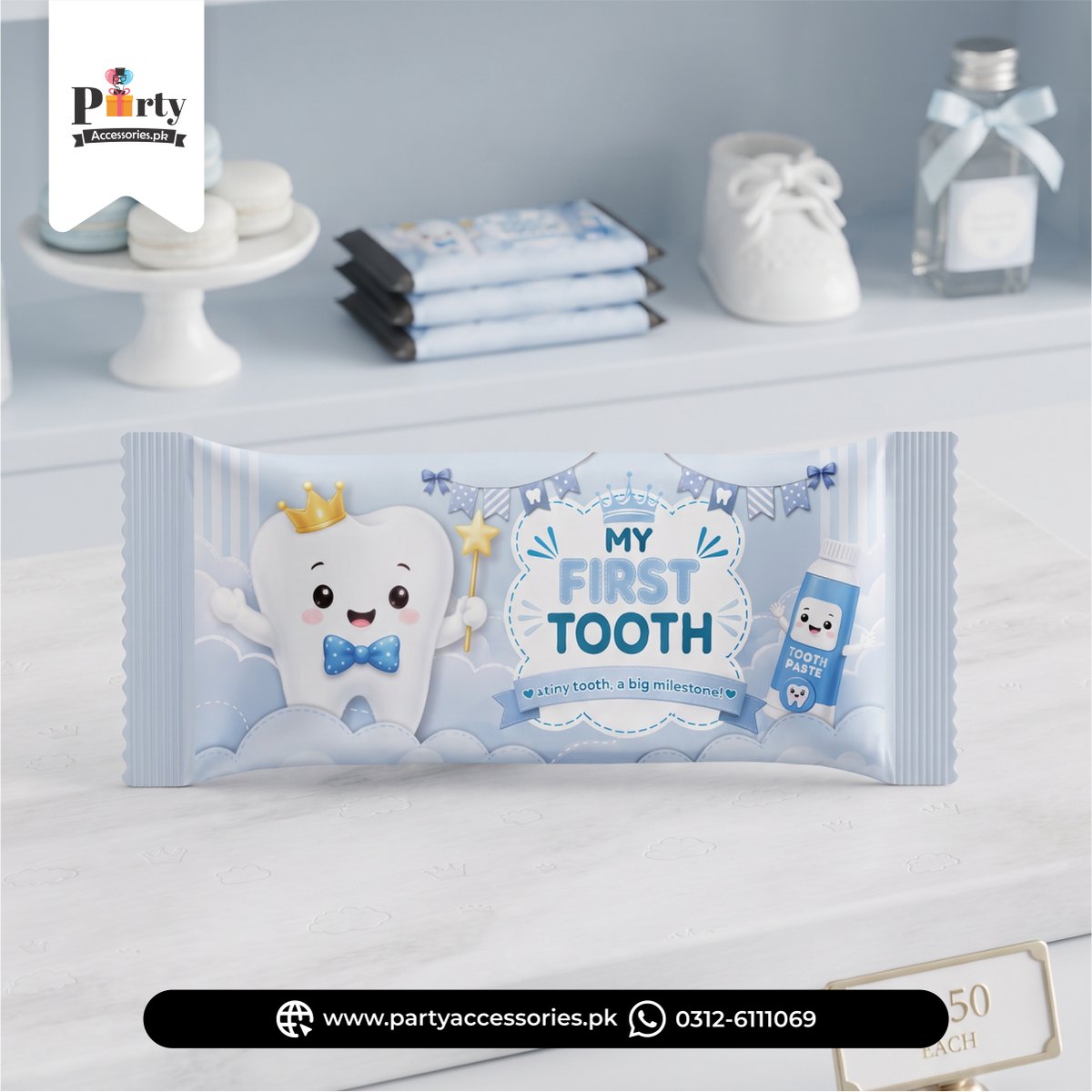 First Tooth Party Decoration Choculate wraps