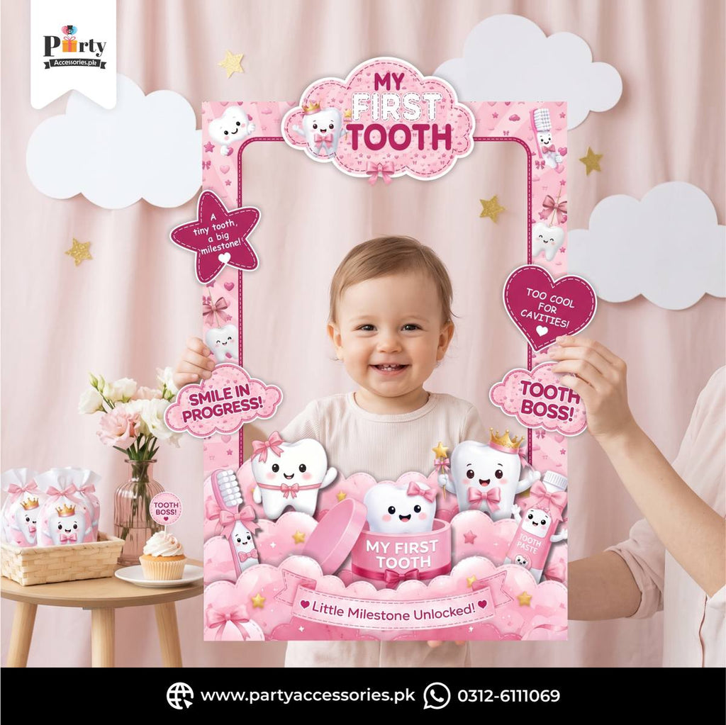 My first tooth girl theme photo booth