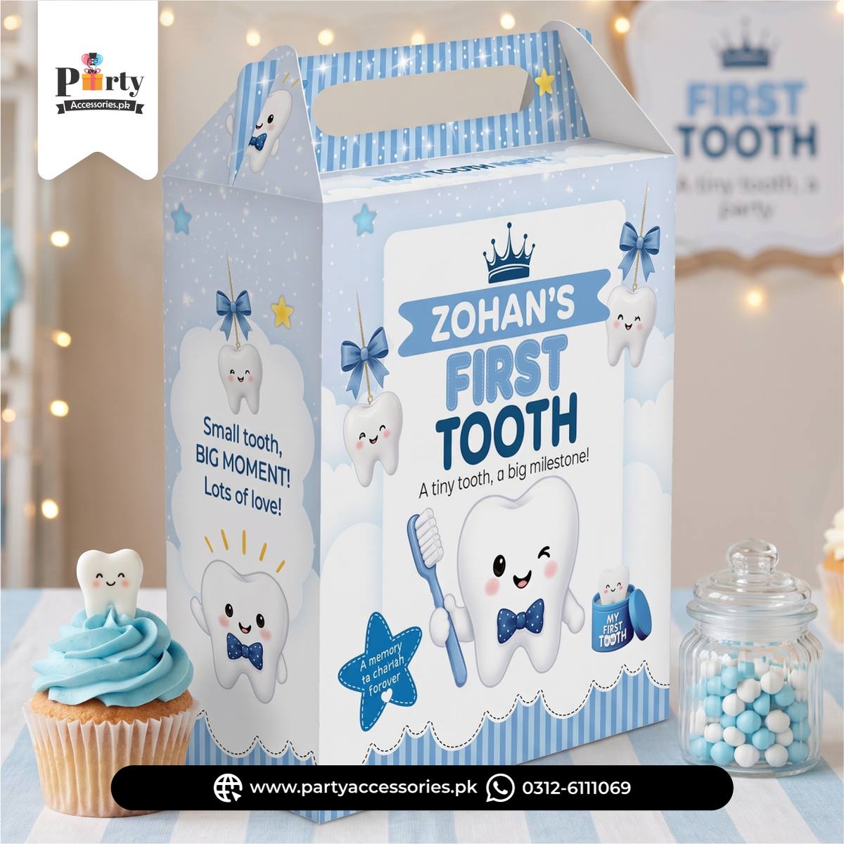 First tooth party decoration customized Favor Boxes