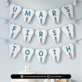 first tooth party wall decoration banner