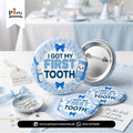 first tooth party button badge