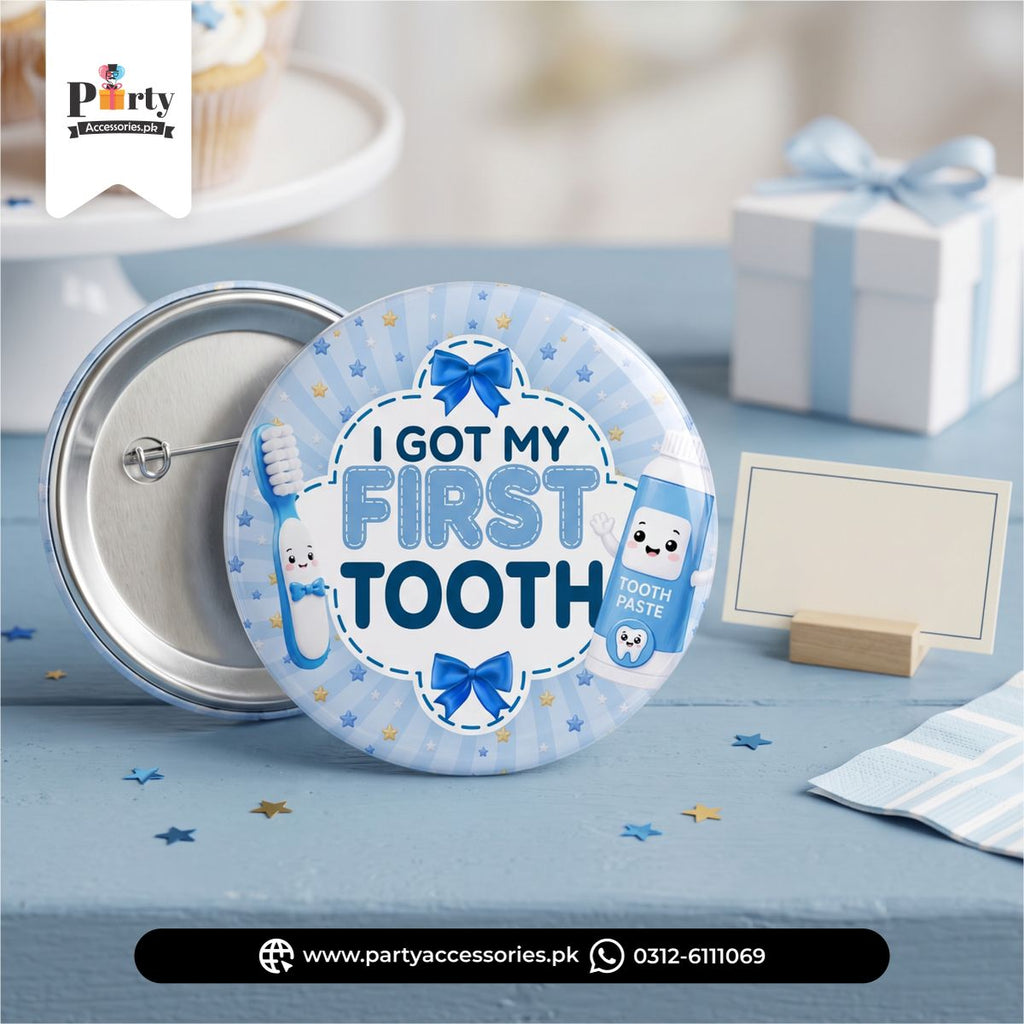 first tooth button pin badges 