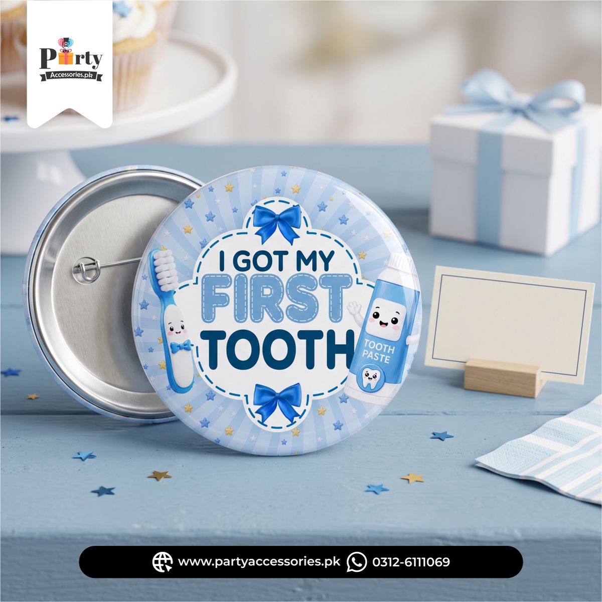 first tooth button pin badges 
