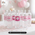 first tooth bottle labels in pink 