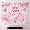 First tooth party Backdrop in pink
