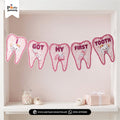 i got my first tooth wall decoration banner
