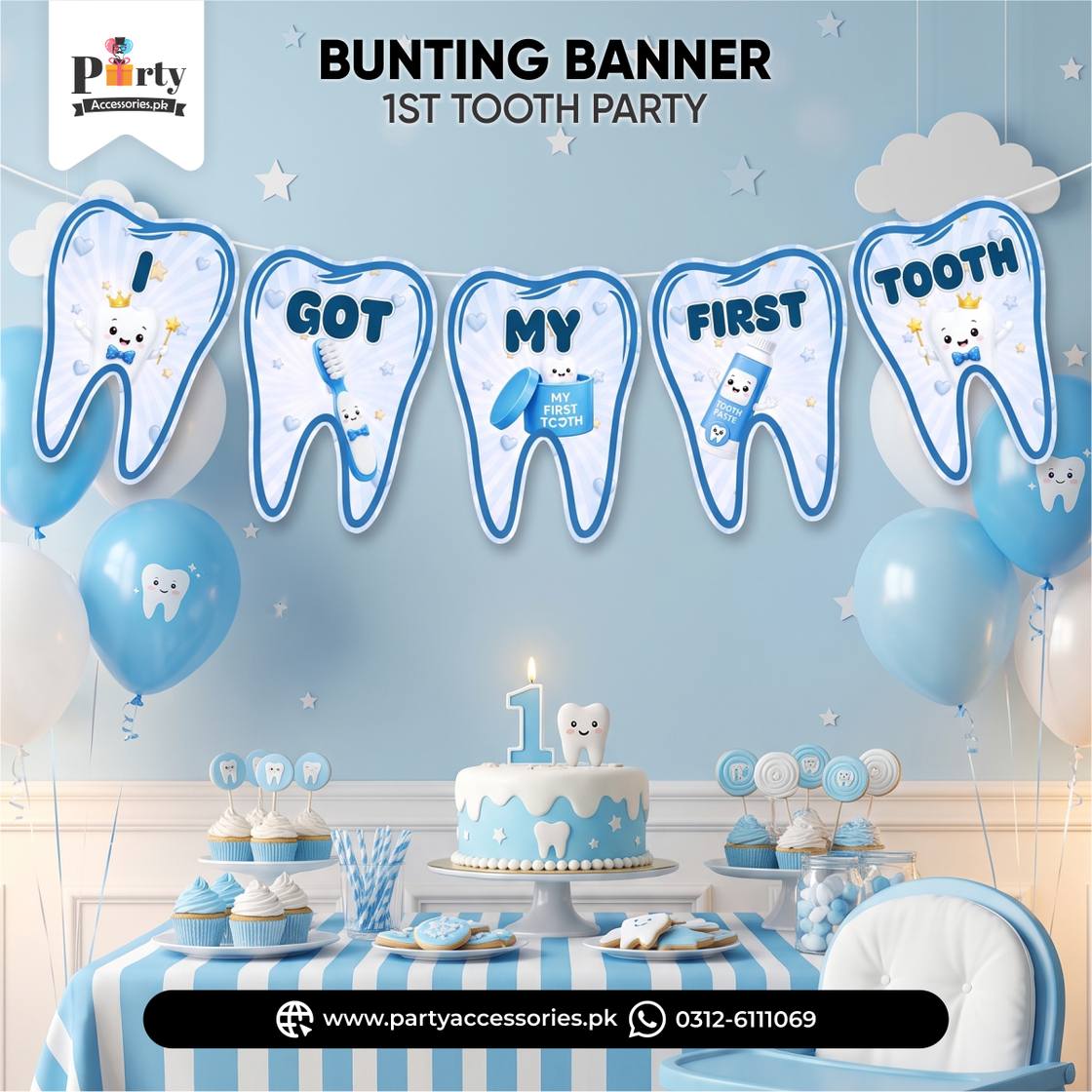 I got my first tooth bunting banner