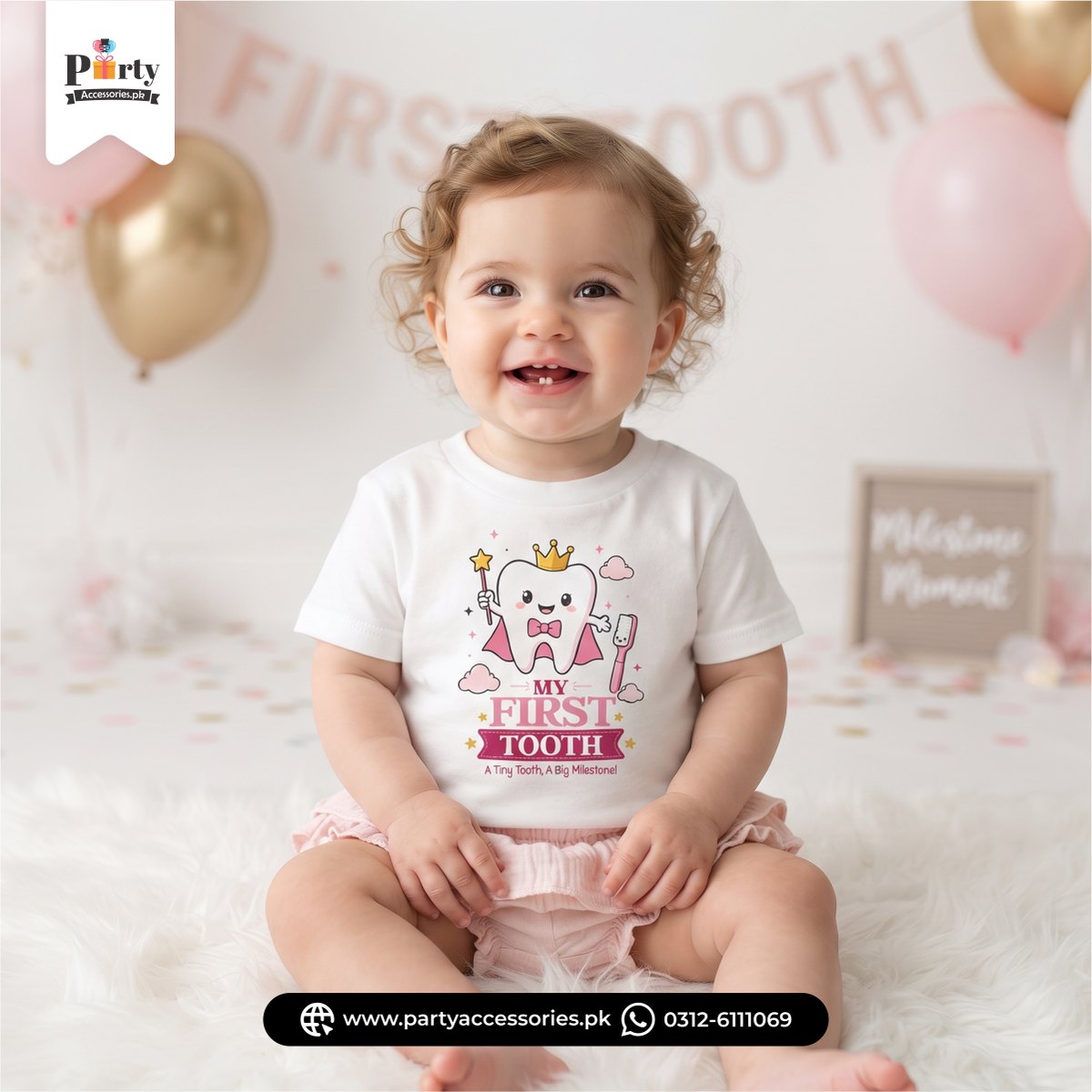 first tooth baby t shirt