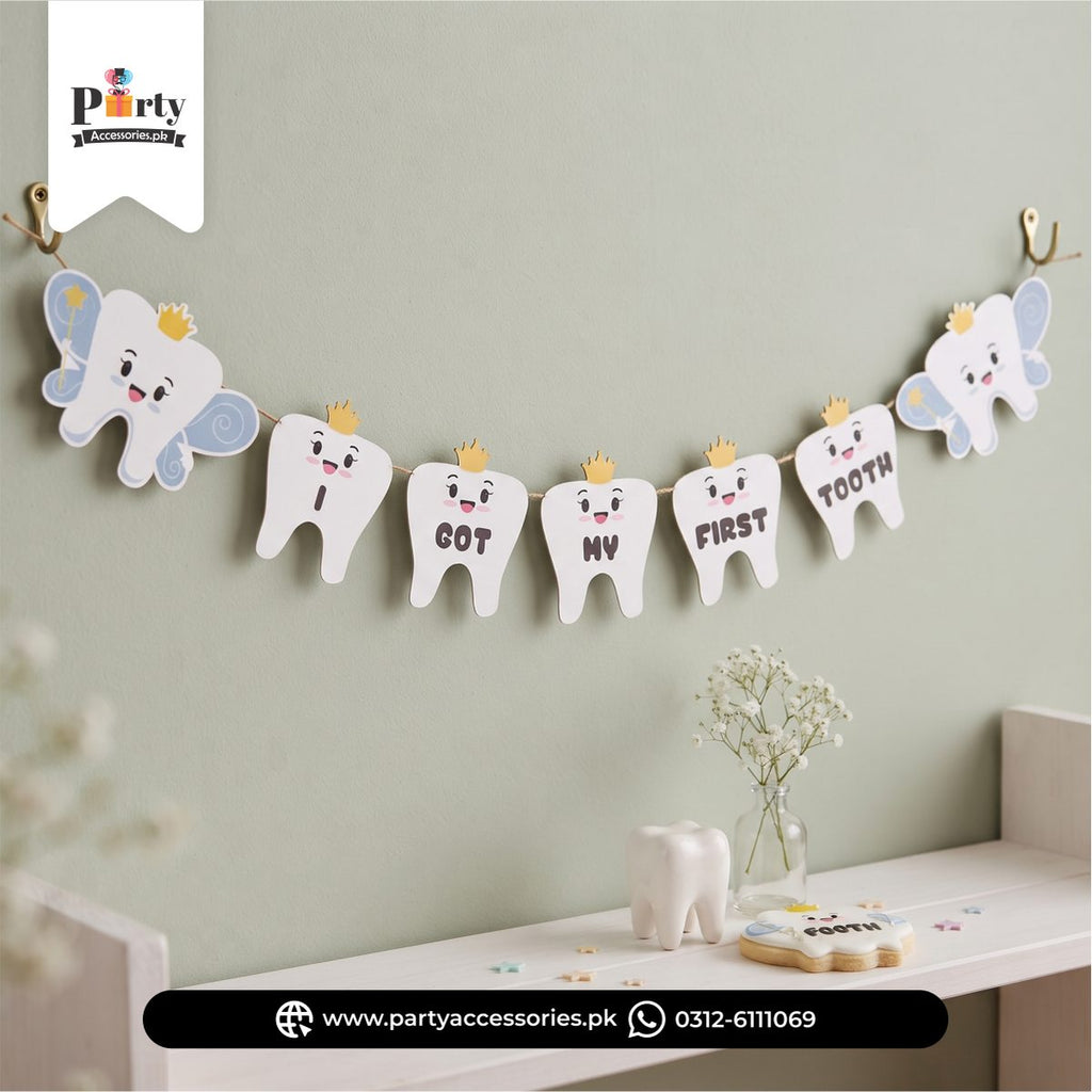 first tooth banner 1st tooth celebration amazon