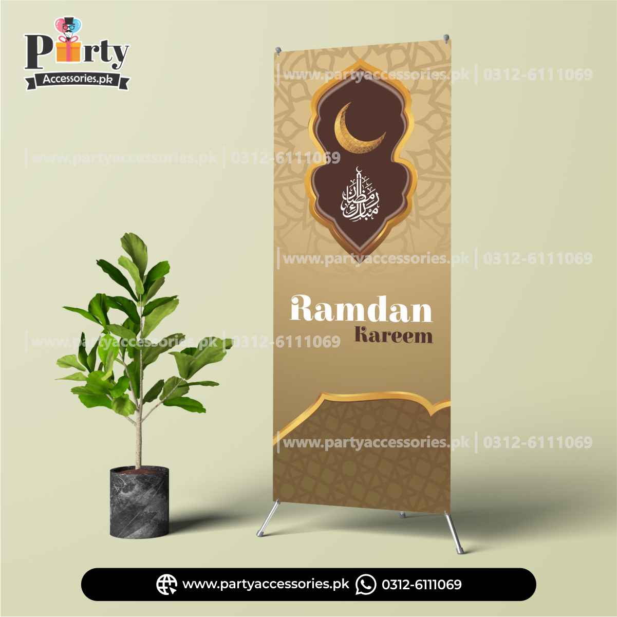 Ramadan kareem welcome standee
