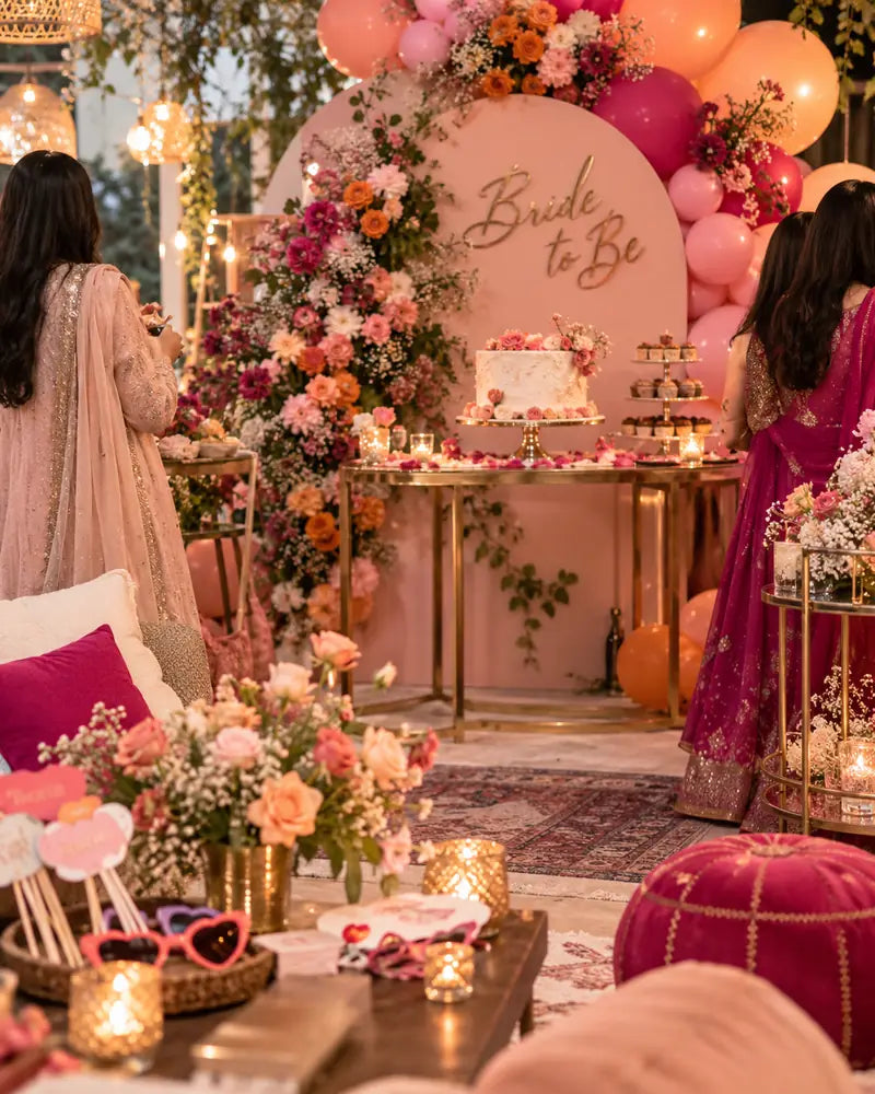 Bridal Shower celebration setup by PartyAccessories.pk