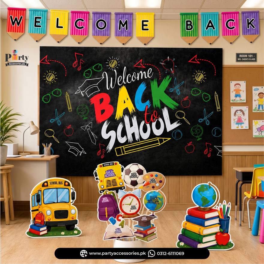Welcome back to school decoration kit