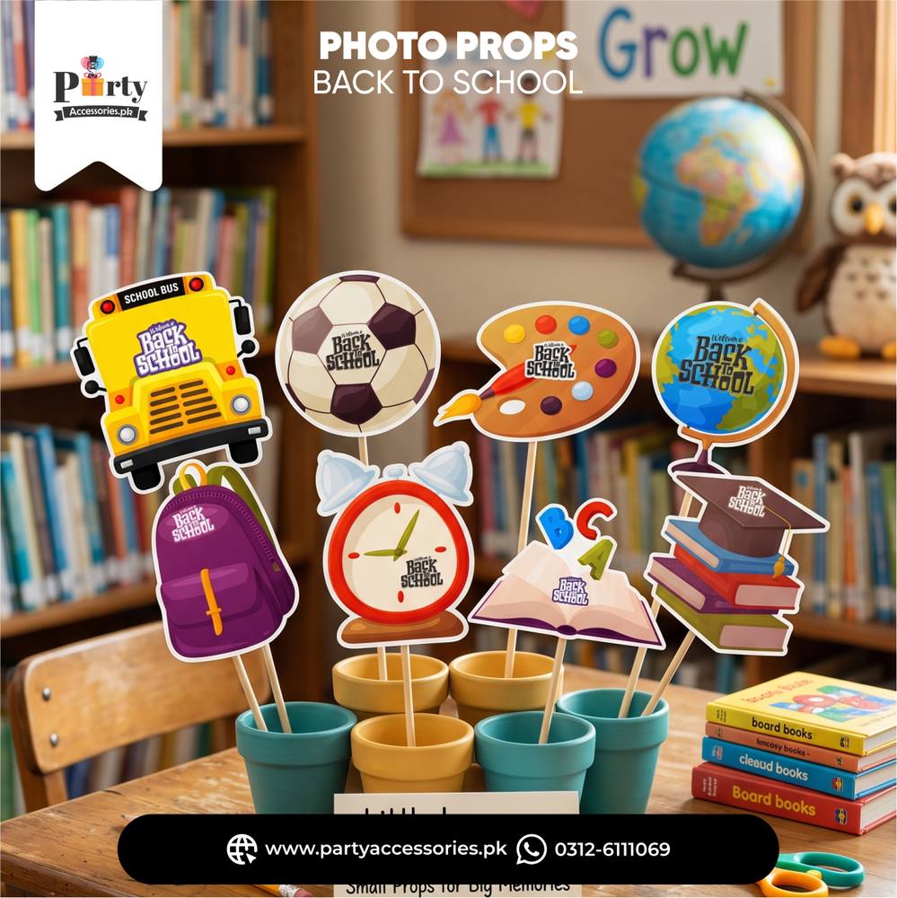 Back to School Theme Party Celebration Photo Props Set