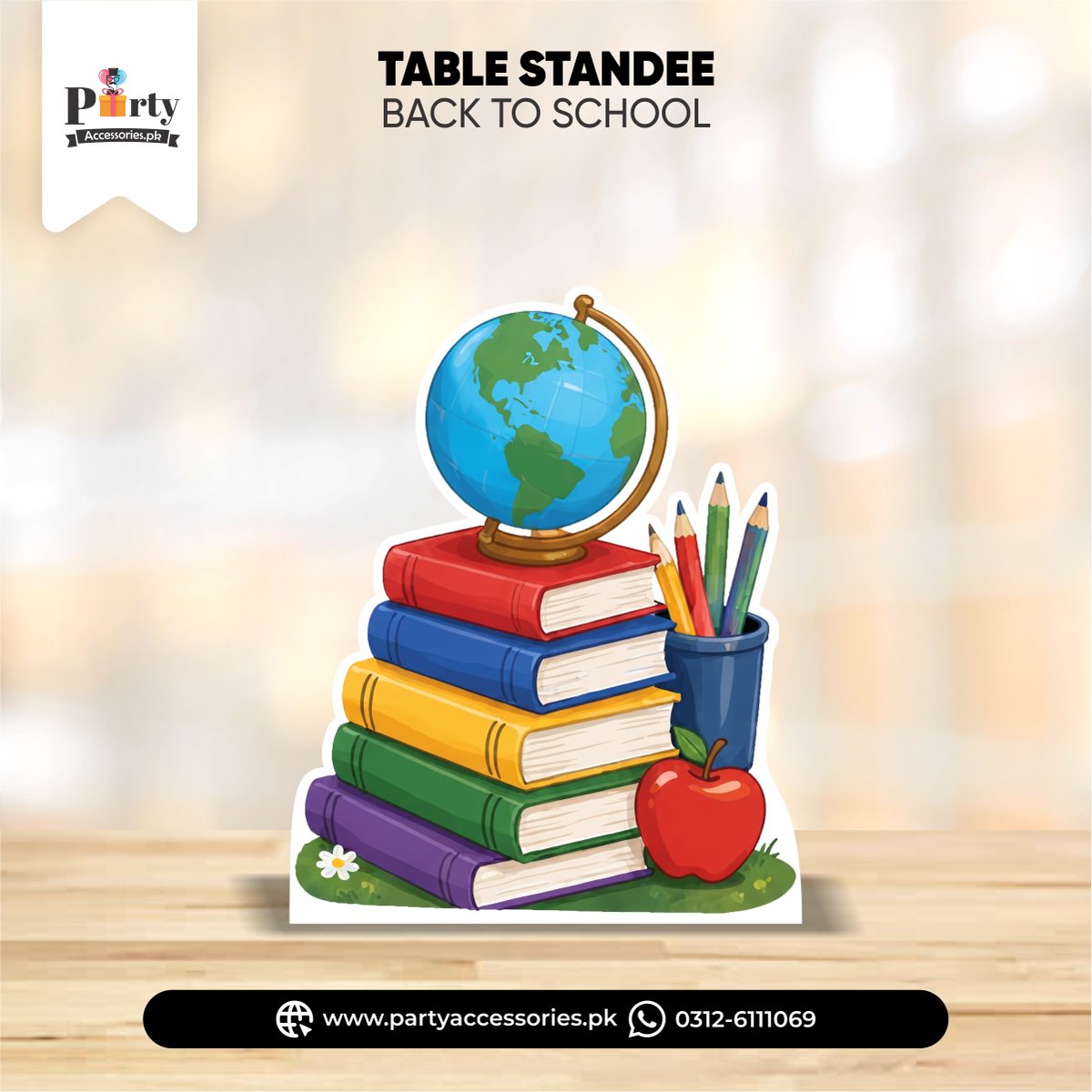 Books Table Standee for Back to school Decoration