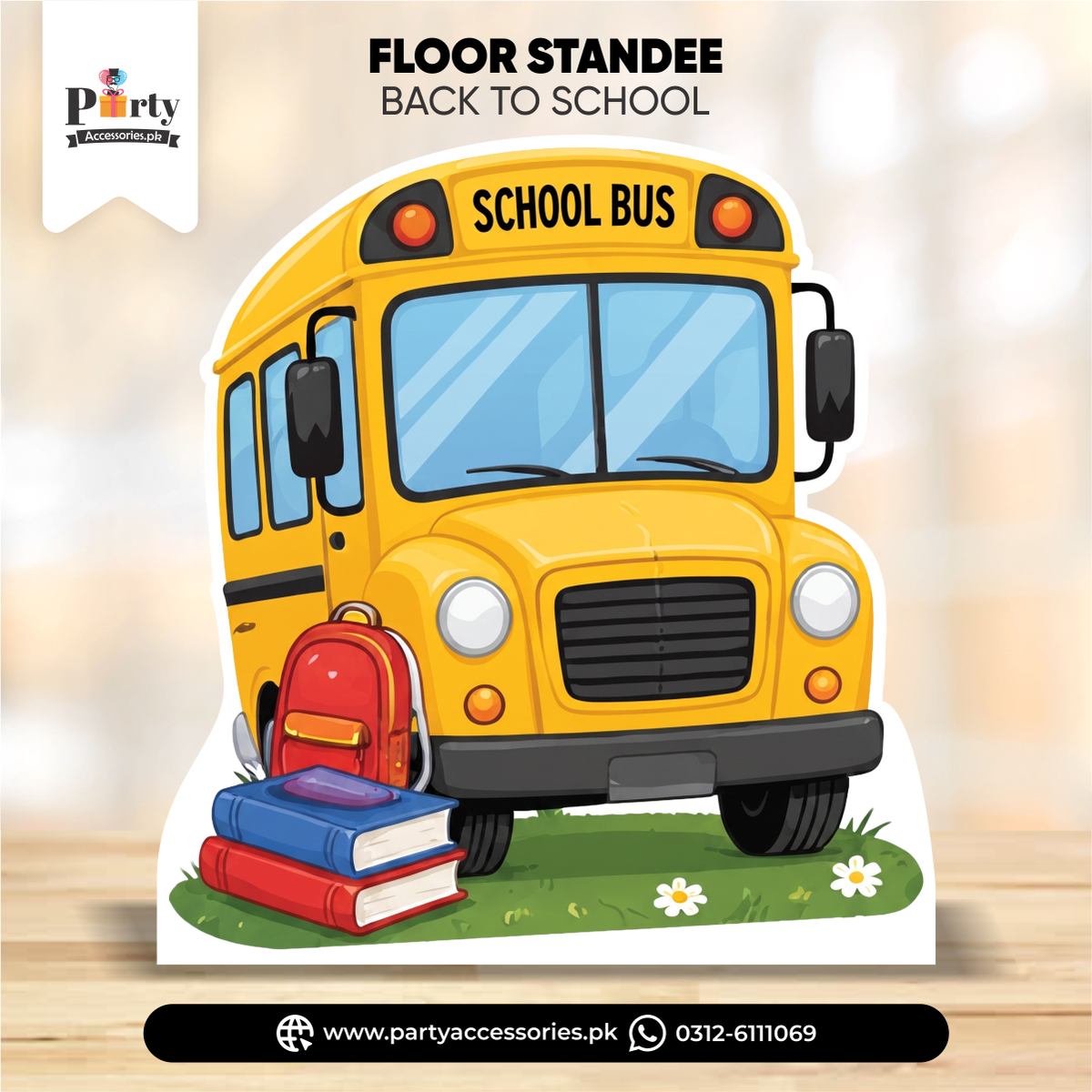 Back to School Bus Standing Cutout