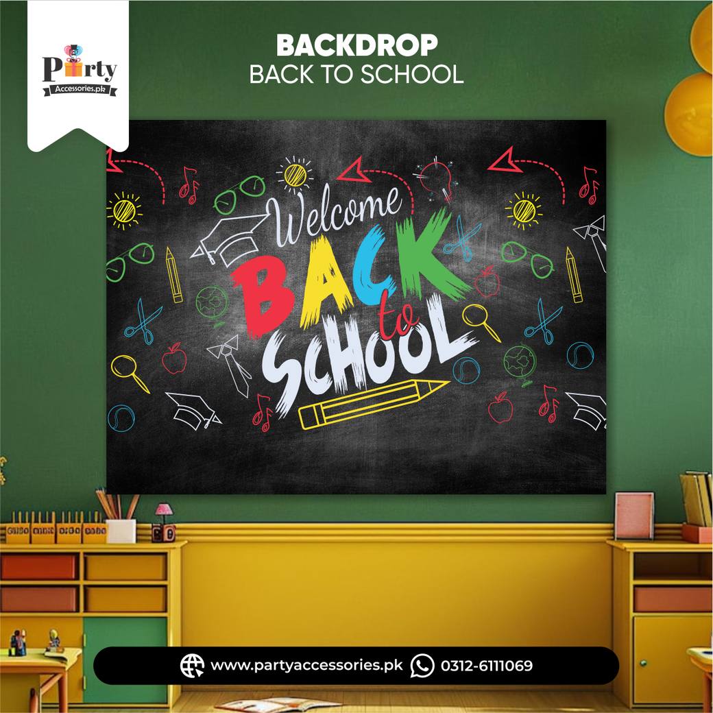 Back to school Theme Customized Backdrop