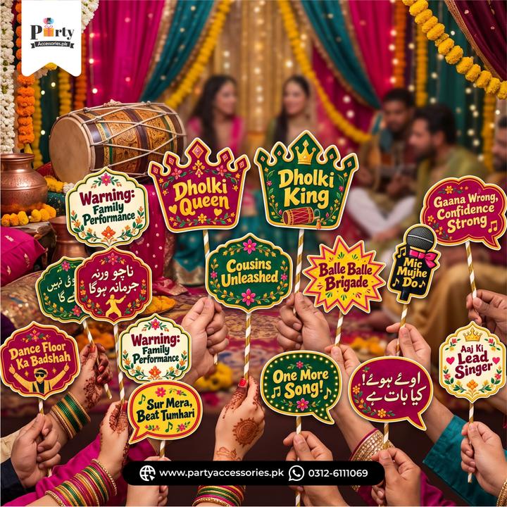 Dholki Night Party Props