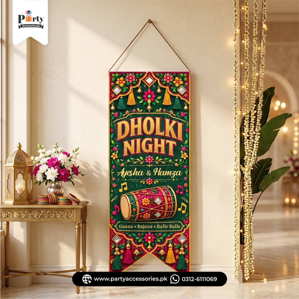 Dholki Night Decoration Roman Banner