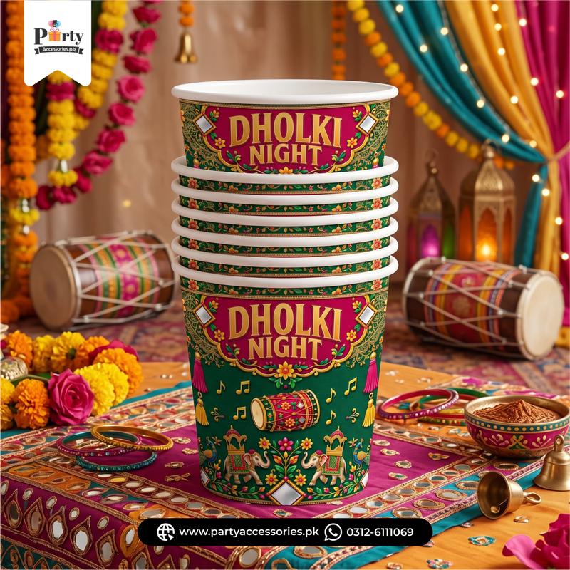 Dholki Night Disposable Cups