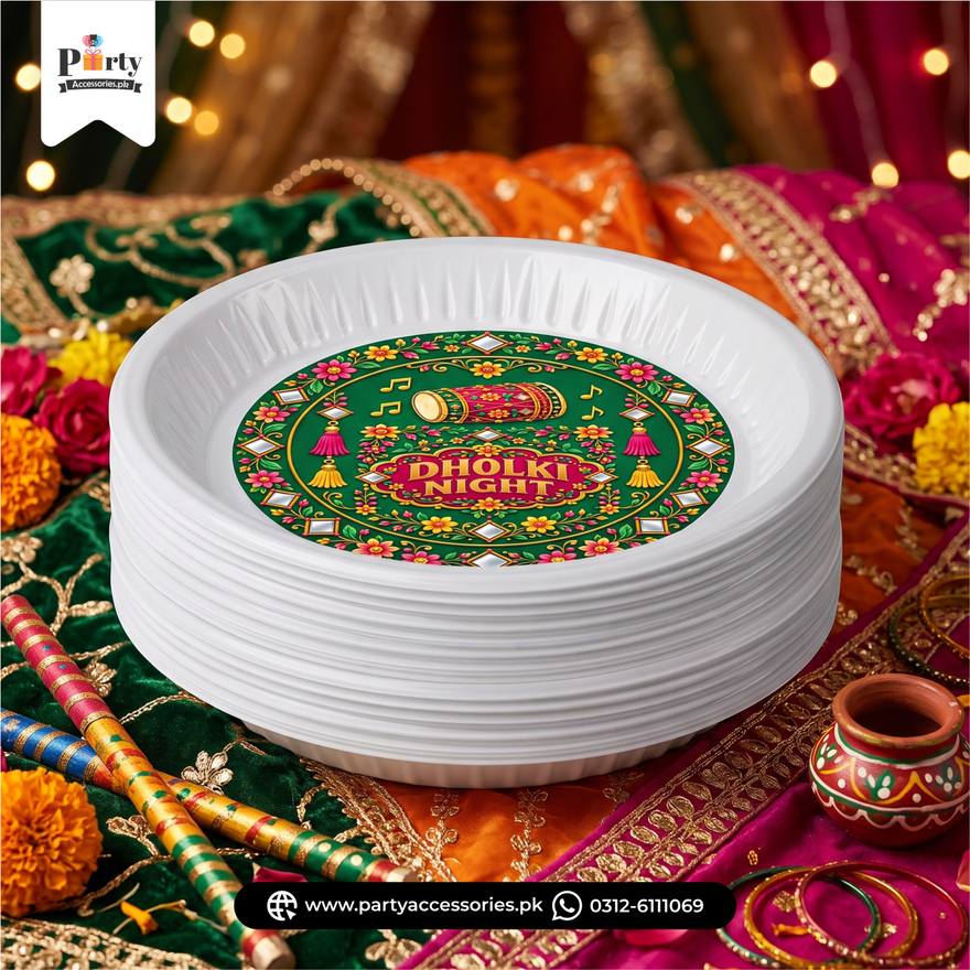 Dholki Night Decoration Plates
