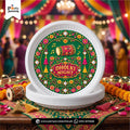 Dholki Theme Disposable Plates with Sticker Labels