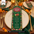 Dholki Theme Customized Menu Cards – Table Decoration